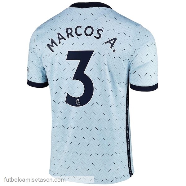 Camiseta Chelsea NO.3 Marcos A. 2ª 2020/21 Azul